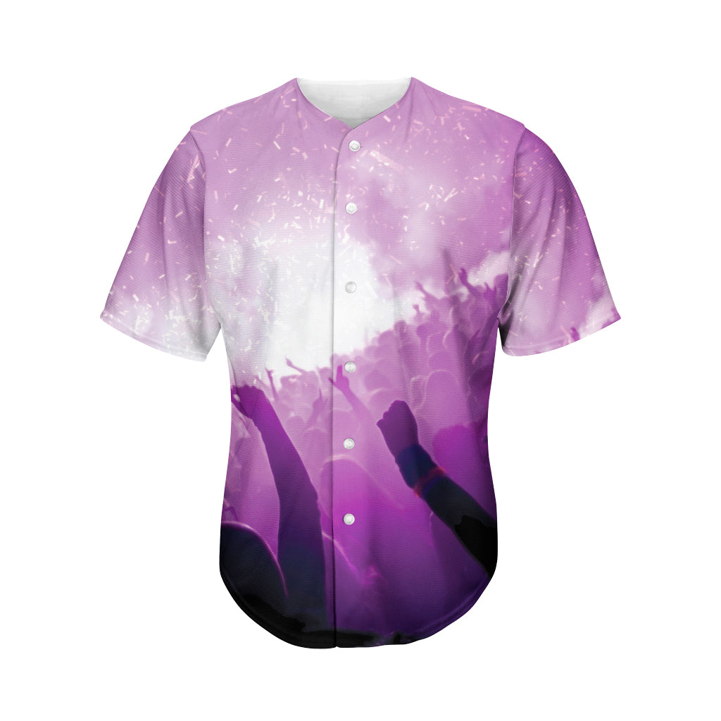 EDM Party In Nightclub Print Men's Baseball Jersey