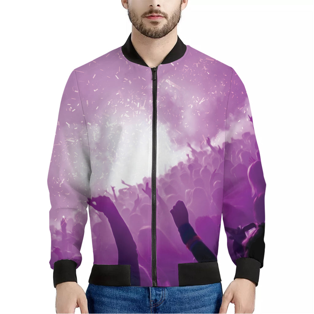 EDM Party In Nightclub Print Men's Bomber Jacket