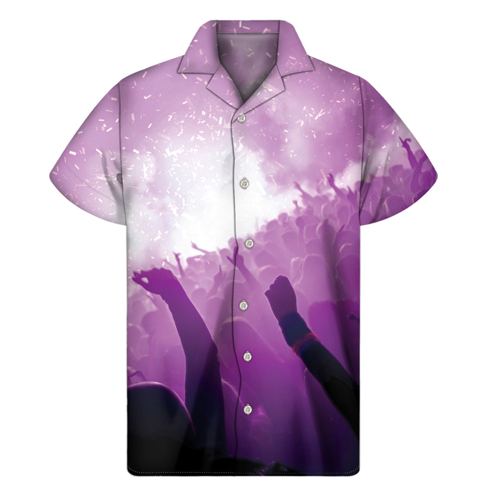 EDM Party In Nightclub Print Men's Short Sleeve Shirt