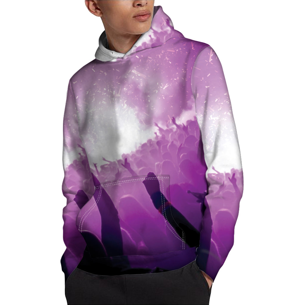 EDM Party In Nightclub Print Pullover Hoodie