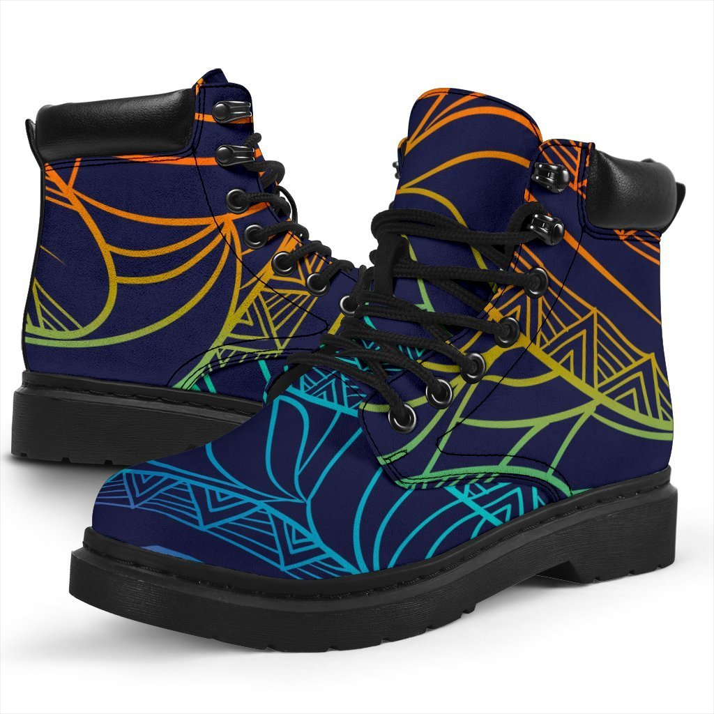 EDM Surfing Wave Pattern Print Classic Boots