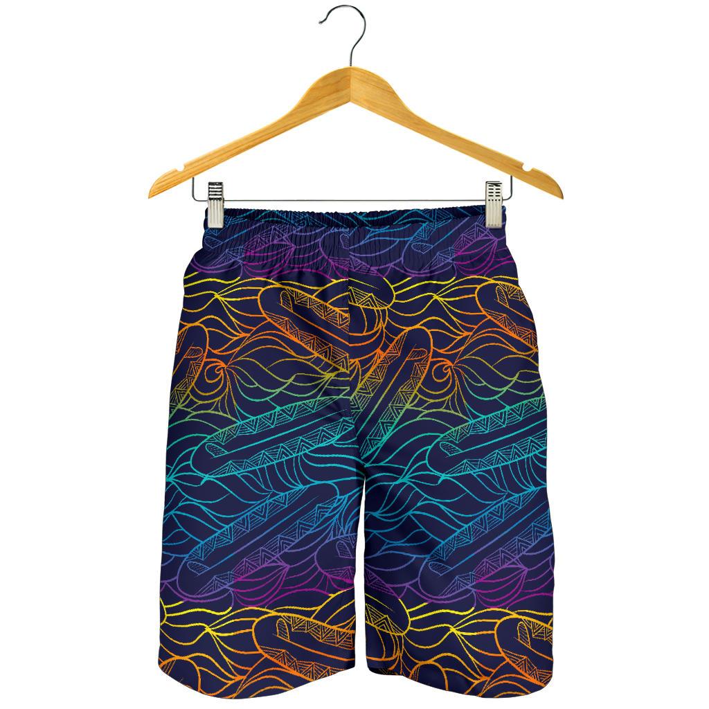 EDM Surfing Wave Pattern Print Men's Shorts