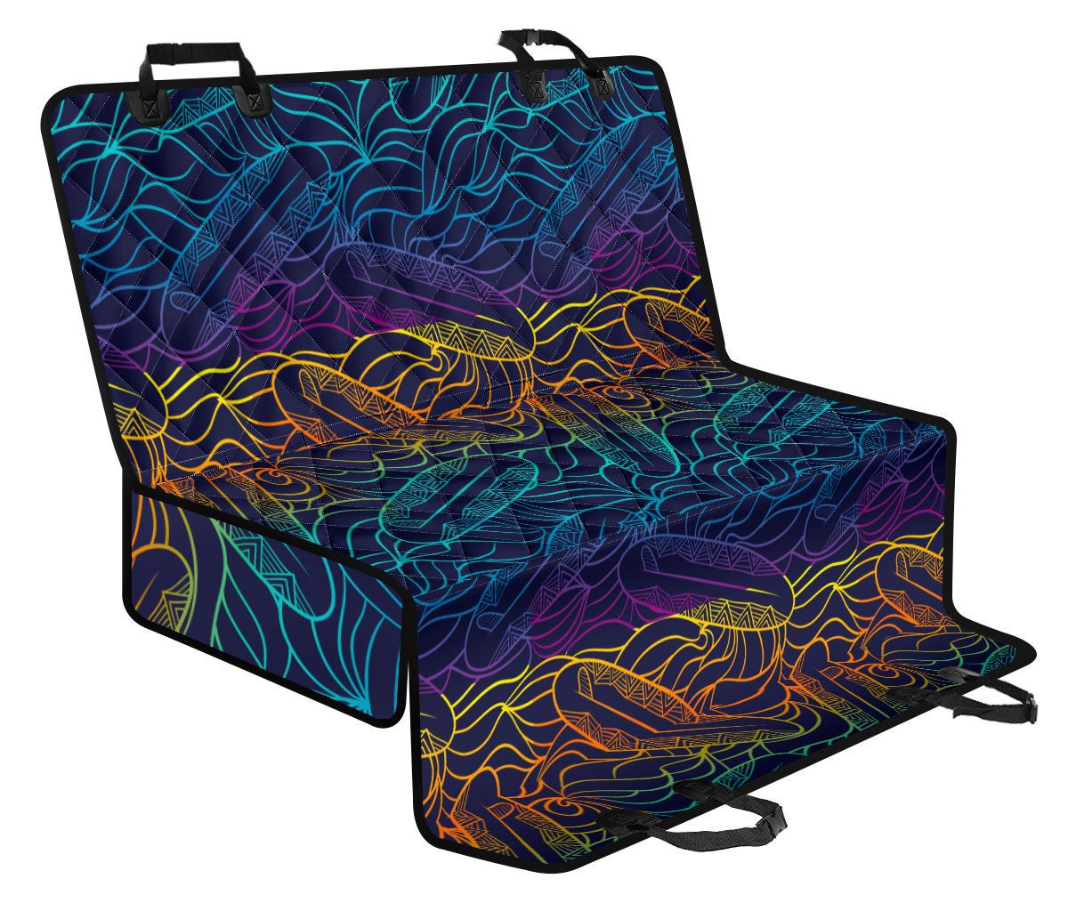 EDM Surfing Wave Pattern Print Pet Car Back Seat Cover