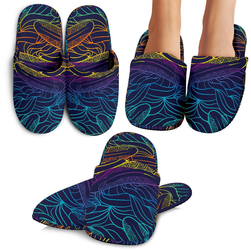 EDM Surfing Wave Pattern Print Slippers