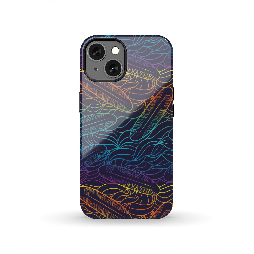 EDM Surfing Wave Pattern Print Tough Phone Case