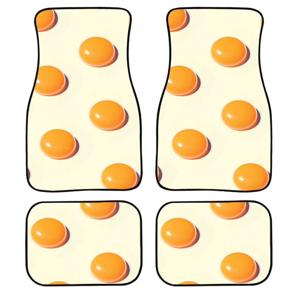 Egg Yolk Pattern Print Front and Back Car Floor Mats