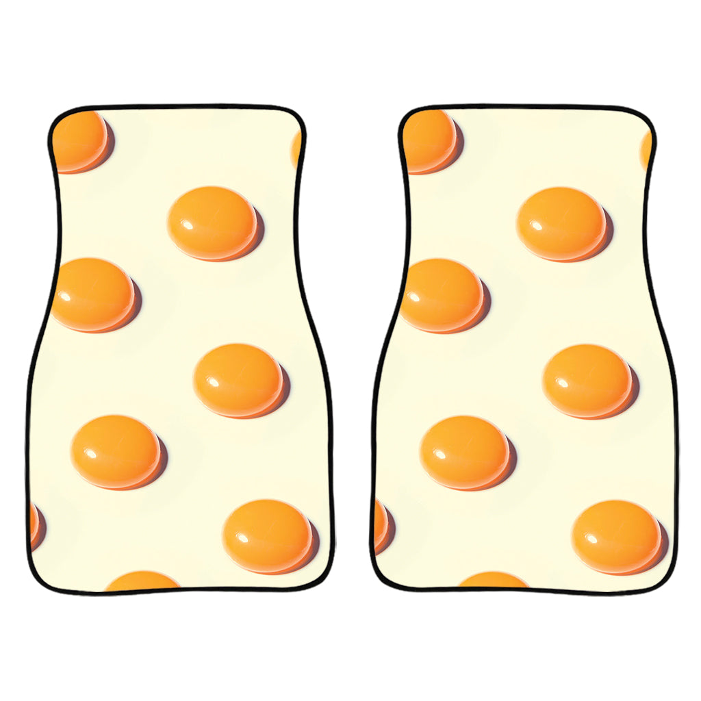 Egg Yolk Pattern Print Front Car Floor Mats