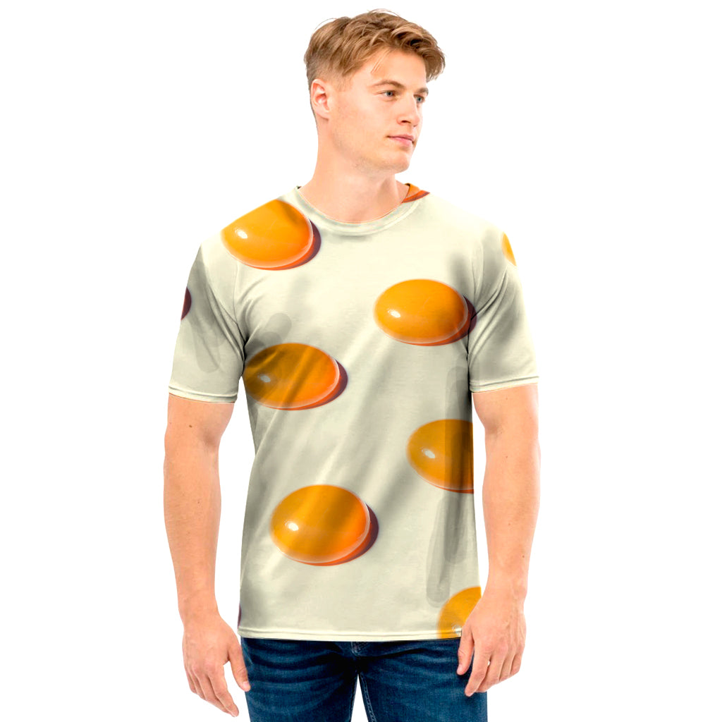 Egg Yolk Pattern Print Men's T-Shirt