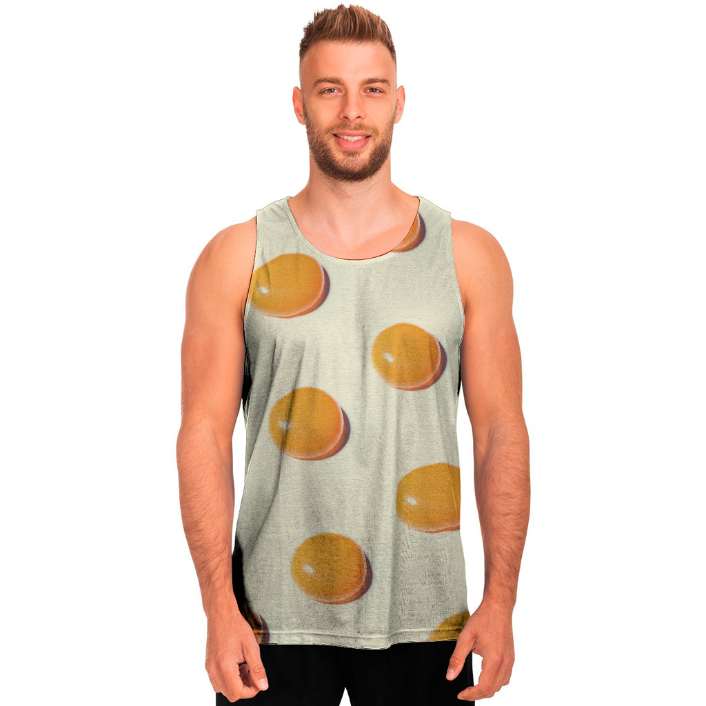 Egg Yolk Pattern Print Men's Tank Top