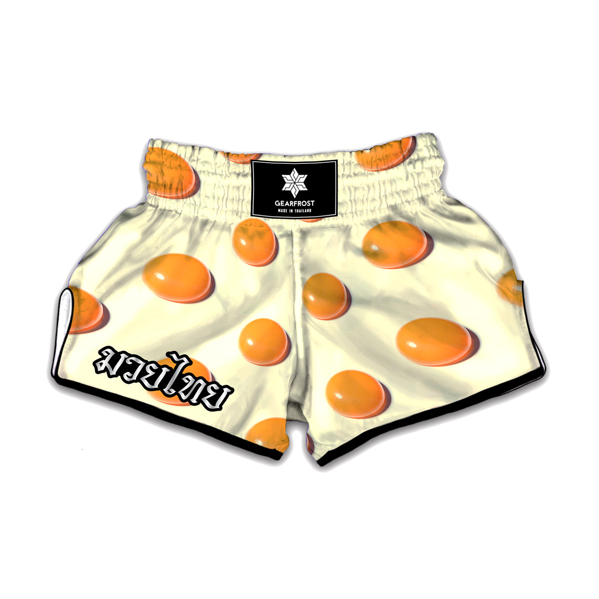 Egg Yolk Pattern Print Muay Thai Boxing Shorts