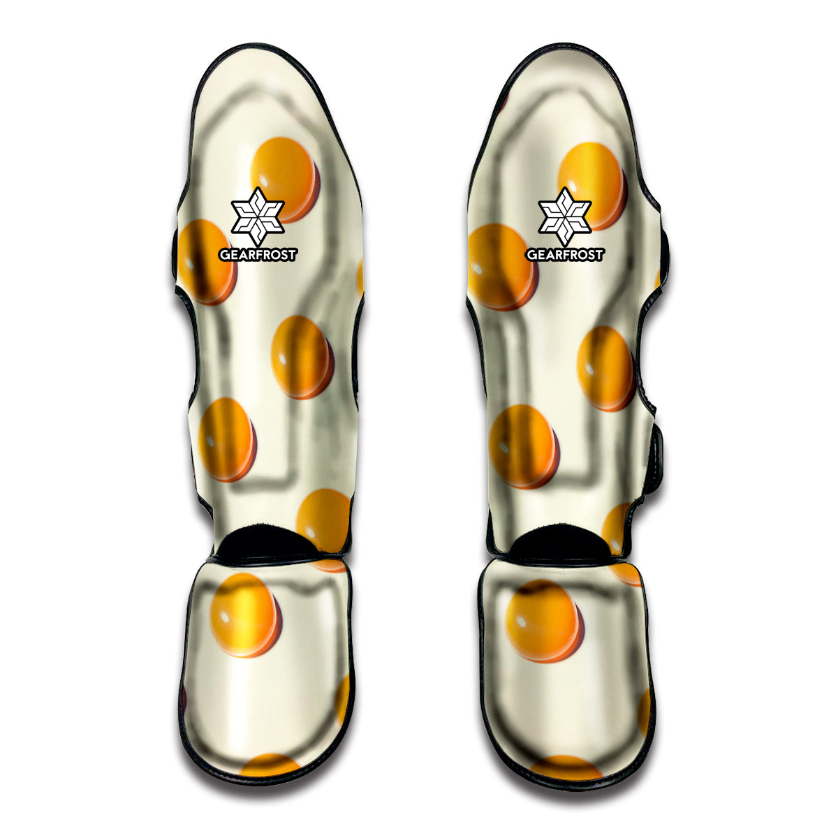 Egg Yolk Pattern Print Muay Thai Shin Guards