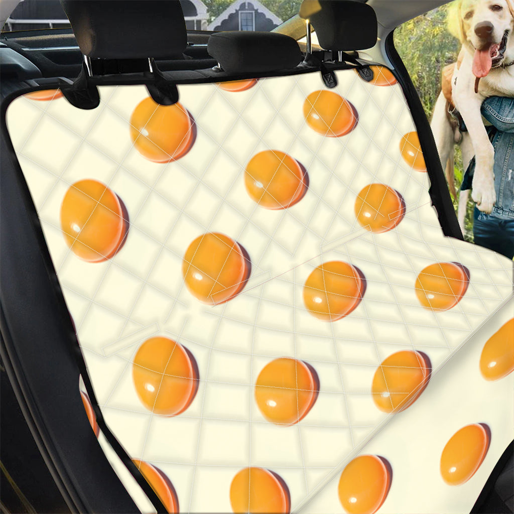 Egg Yolk Pattern Print Pet Car Back Seat Cover