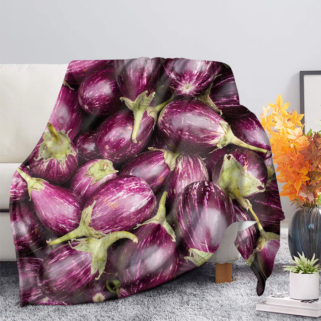 Eggplant Print Blanket