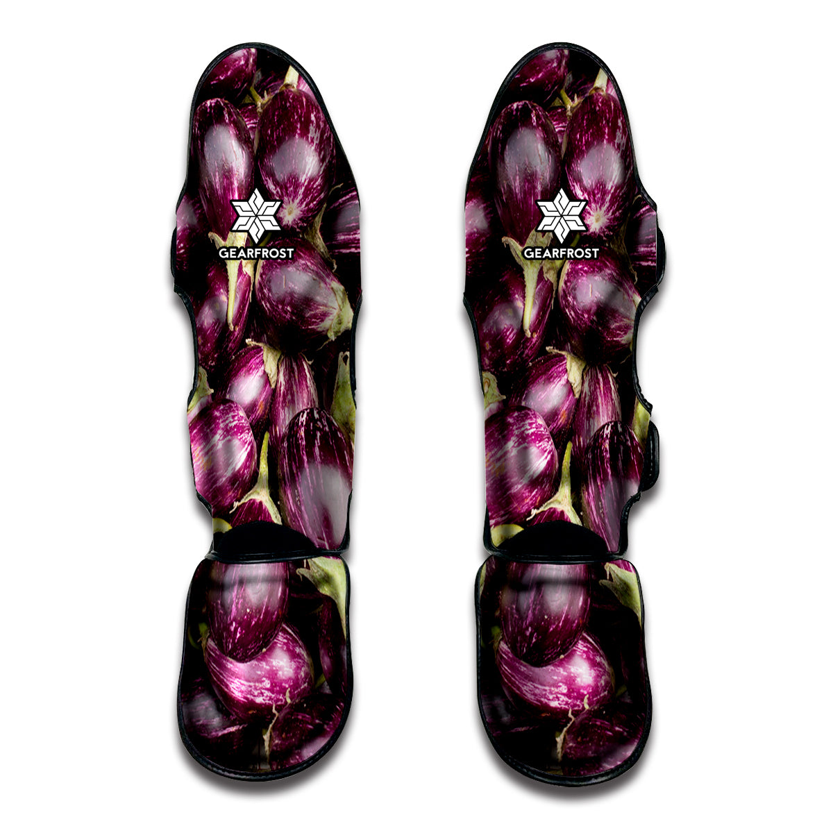 Eggplant Print Muay Thai Shin Guards