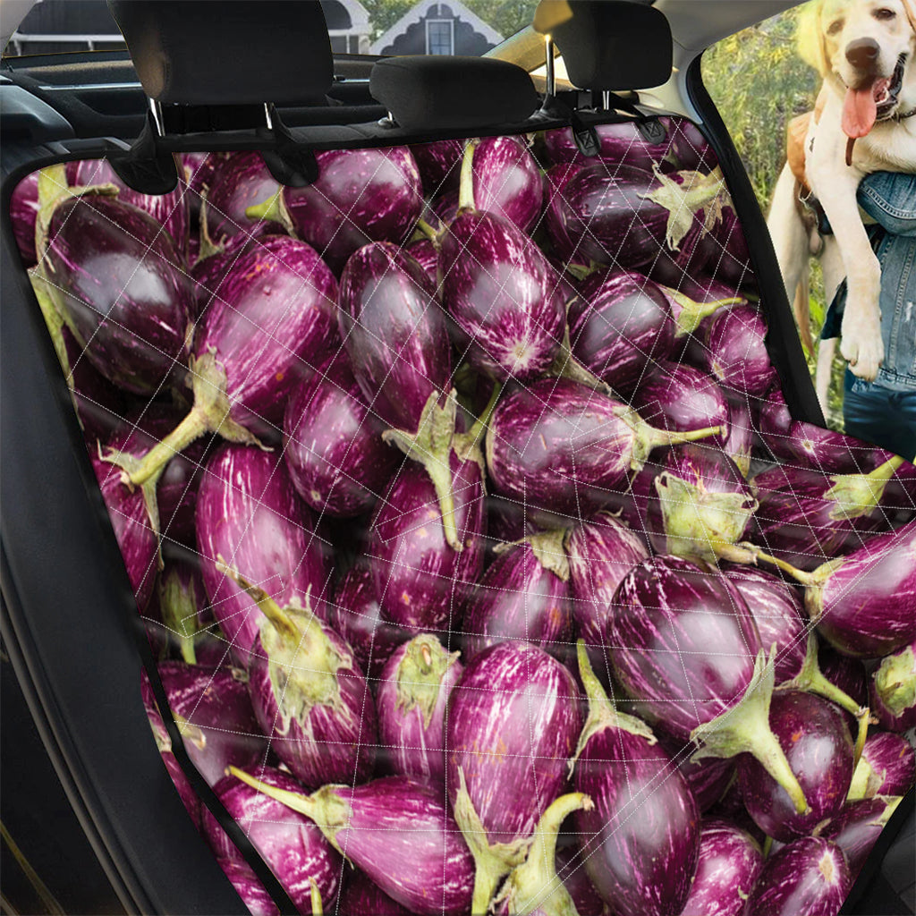 Eggplant Print Pet Car Back Seat Cover