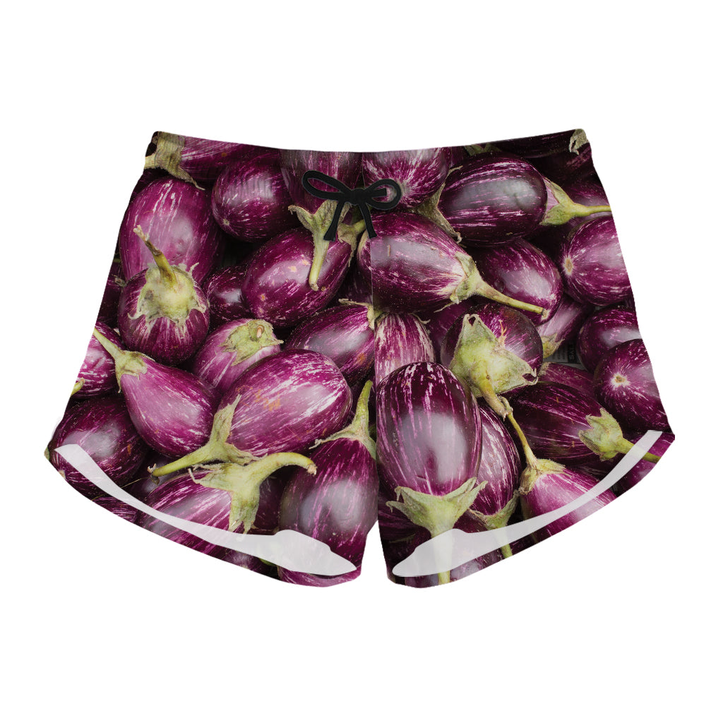 Eggplant Print Women's Shorts