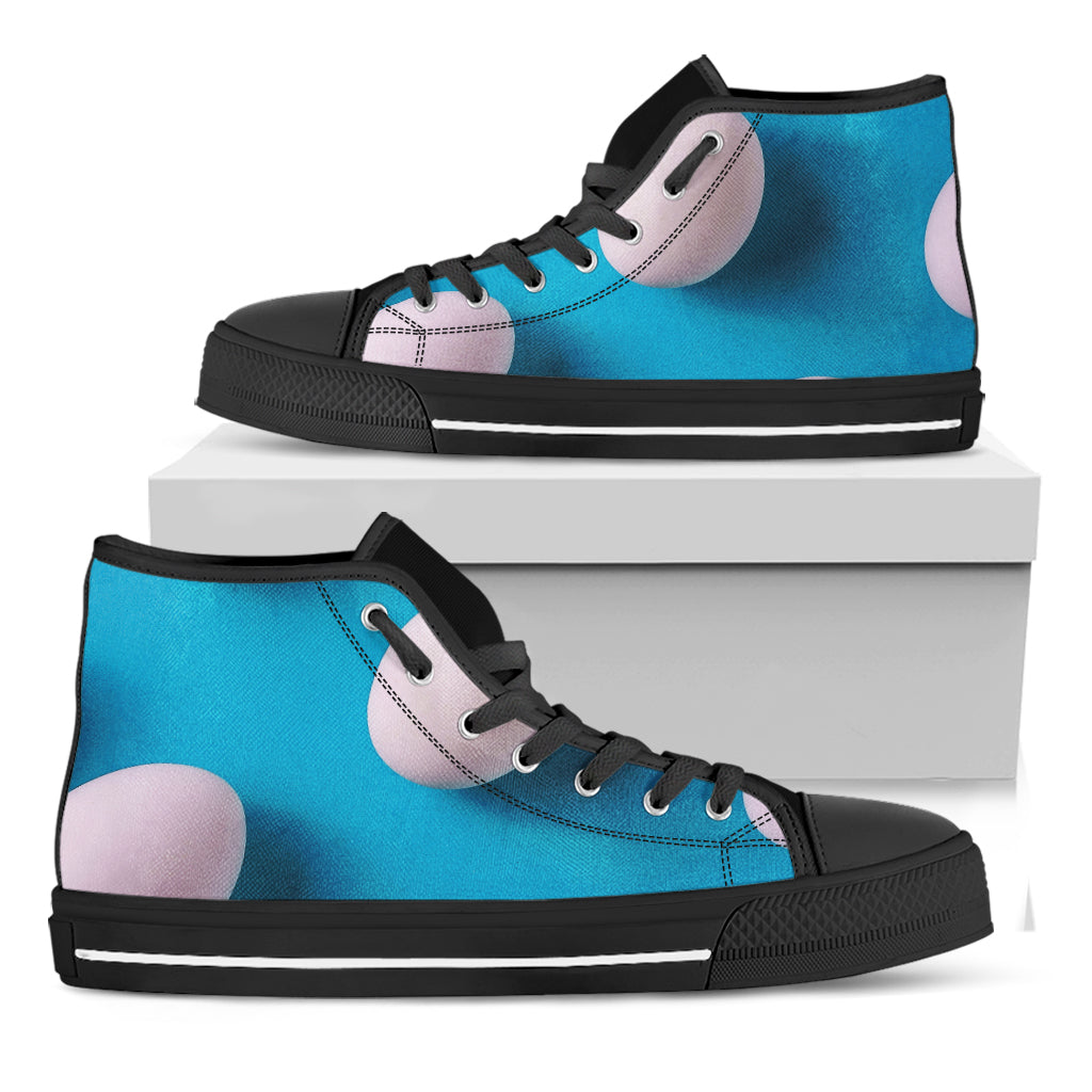 Eggs Pattern Print Black High Top Shoes