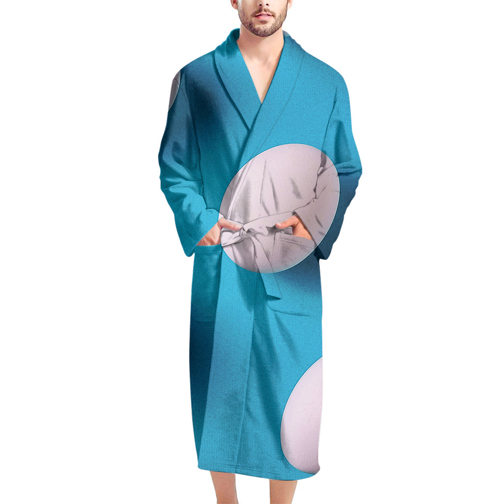 Eggs Pattern Print Men's Bathrobe