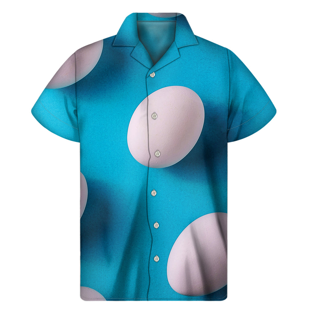 Eggs Pattern Print Men's Short Sleeve Shirt