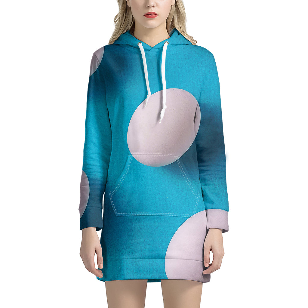 Eggs Pattern Print Women's Pullover Hoodie Dress