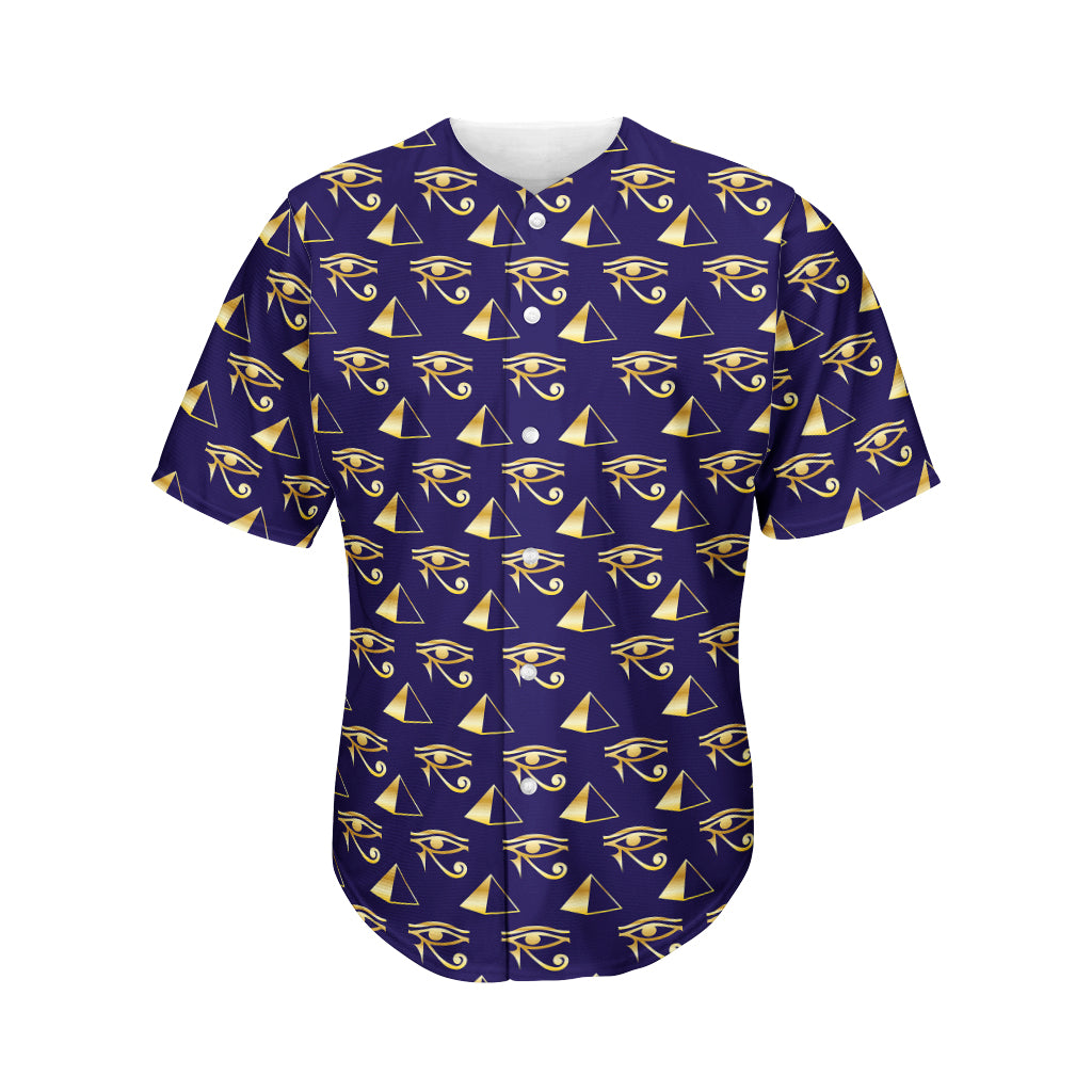 Egypt Eye Of Horus Pattern Print Men's Baseball Jersey