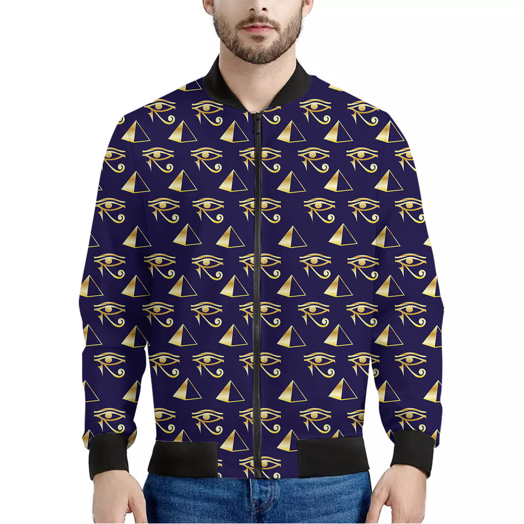 Egypt Eye Of Horus Pattern Print Men's Bomber Jacket