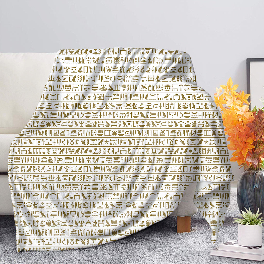 Egypt Hieroglyphs Pattern Print Blanket