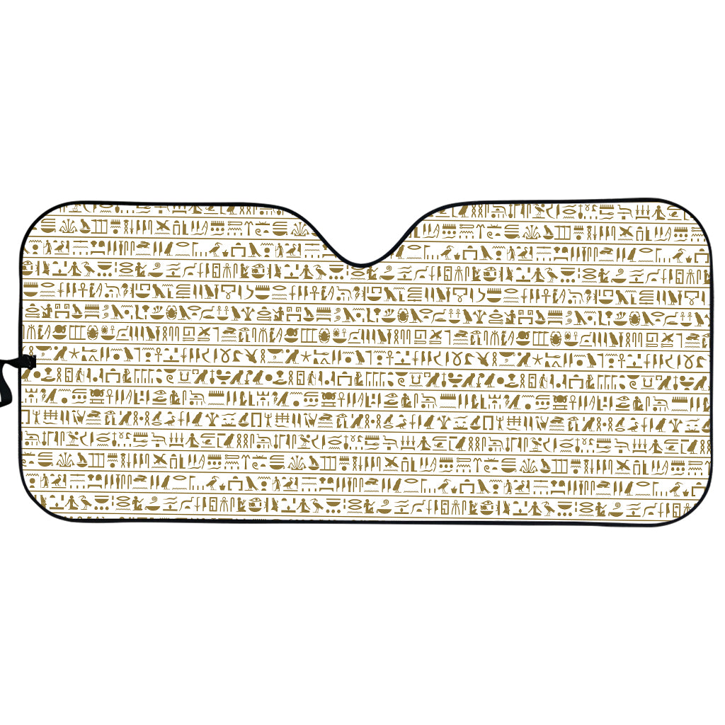 Egypt Hieroglyphs Pattern Print Car Sun Shade