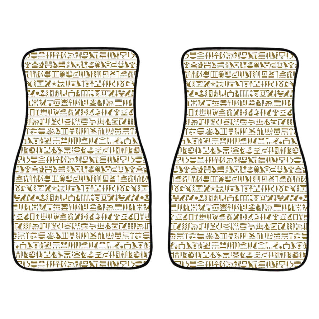 Egypt Hieroglyphs Pattern Print Front Car Floor Mats