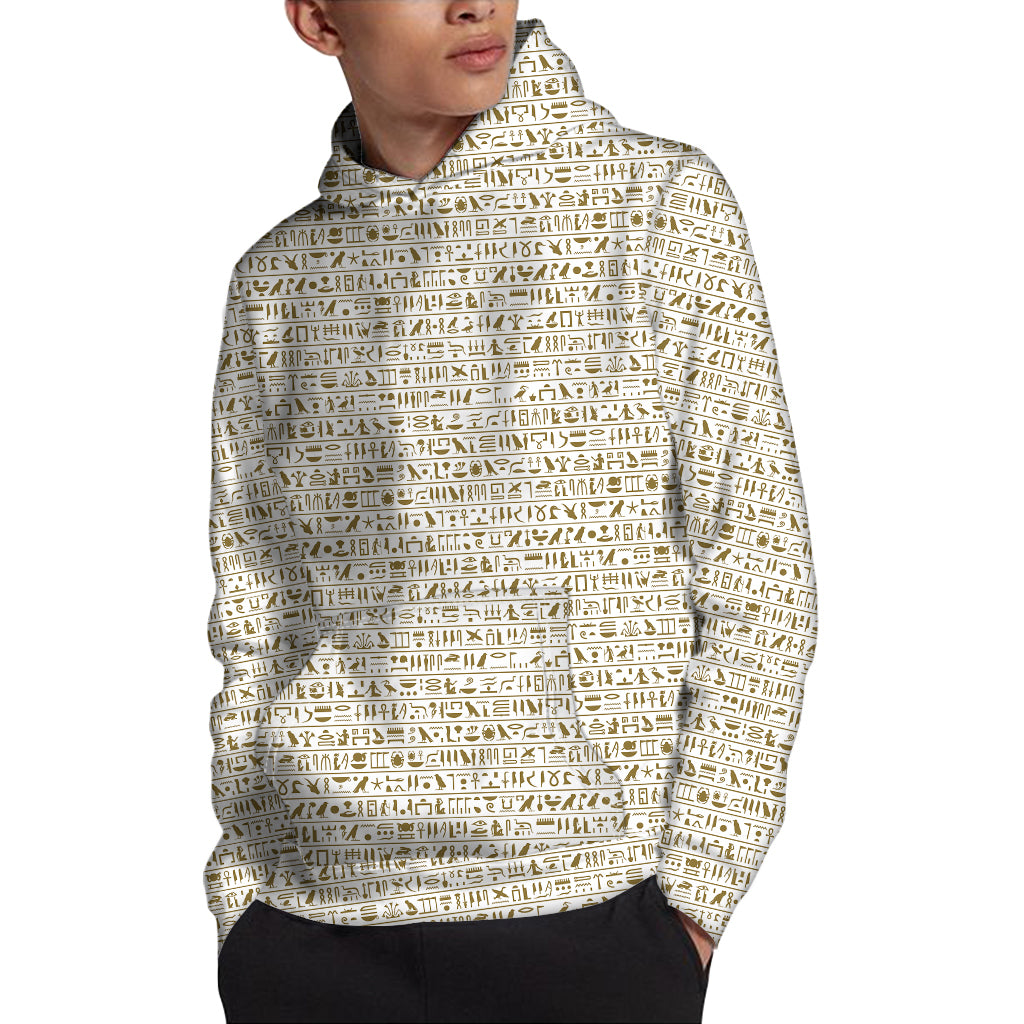 Egypt Hieroglyphs Pattern Print Pullover Hoodie