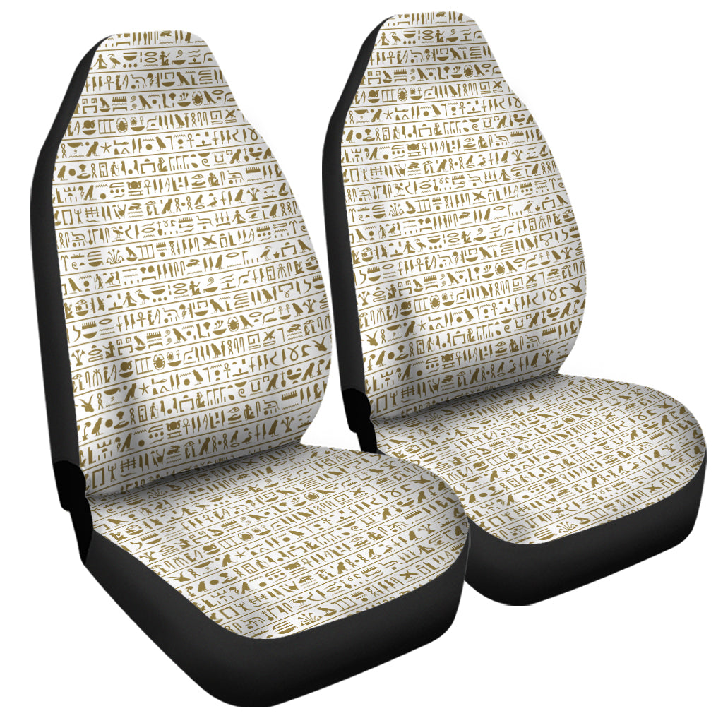 Egypt Hieroglyphs Pattern Print Universal Fit Car Seat Covers