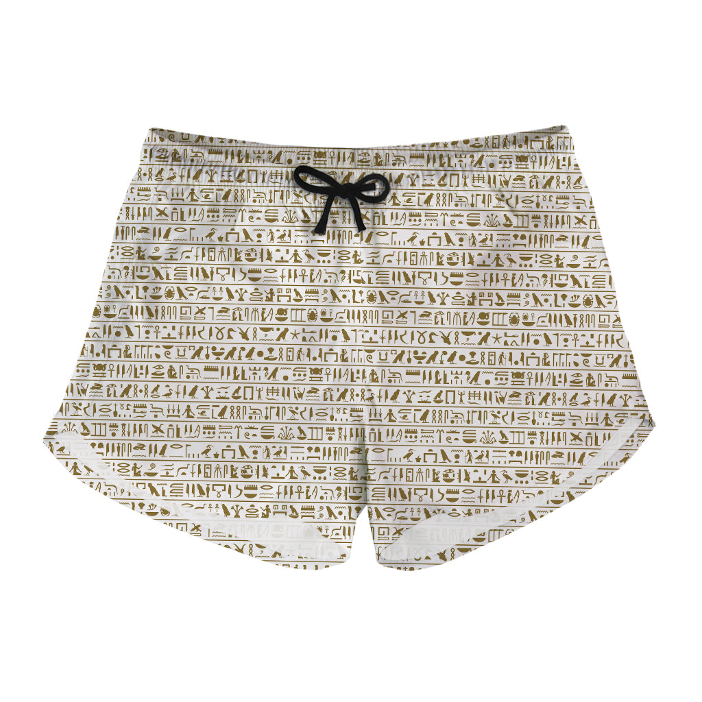 Egypt Hieroglyphs Pattern Print Women's Shorts