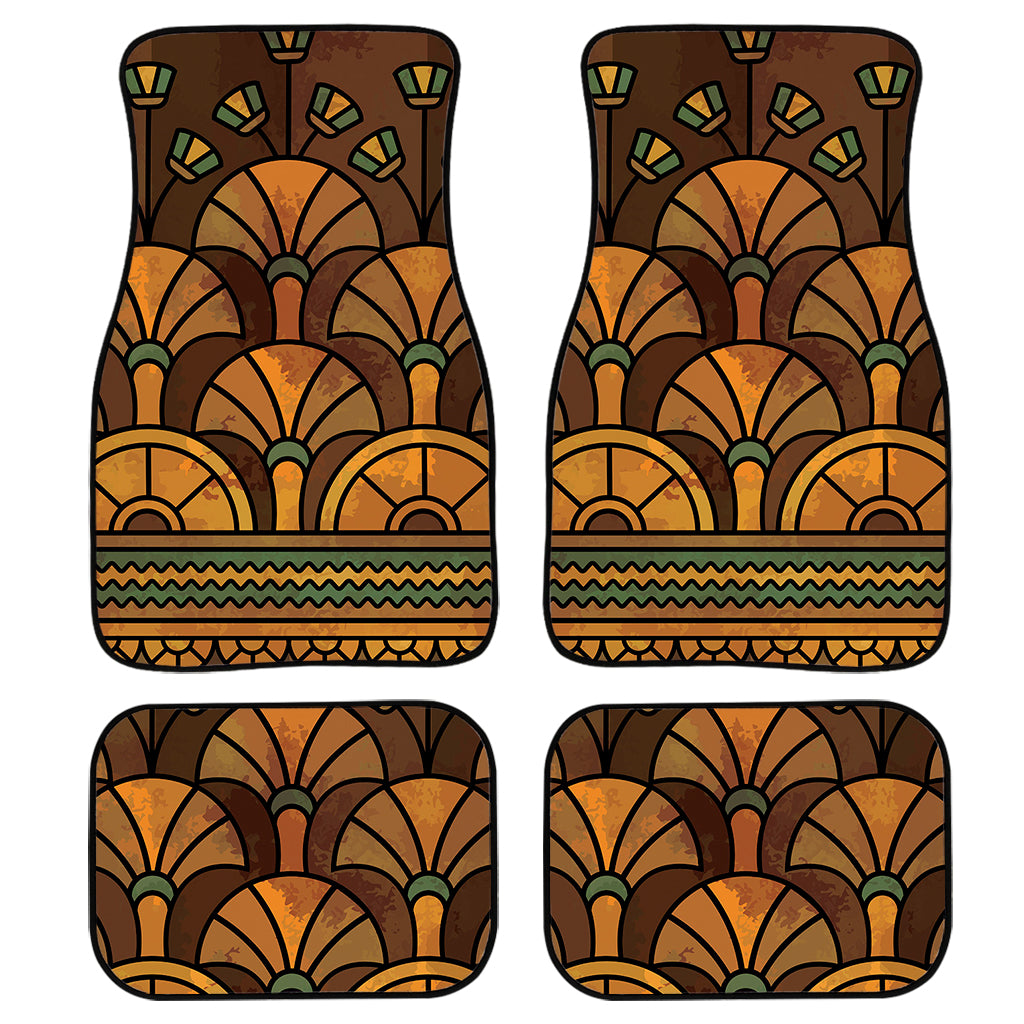 Egyptian Ethnic Pattern Print Front and Back Car Floor Mats