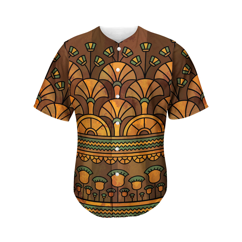 Egyptian Ethnic Pattern Print Men's Baseball Jersey