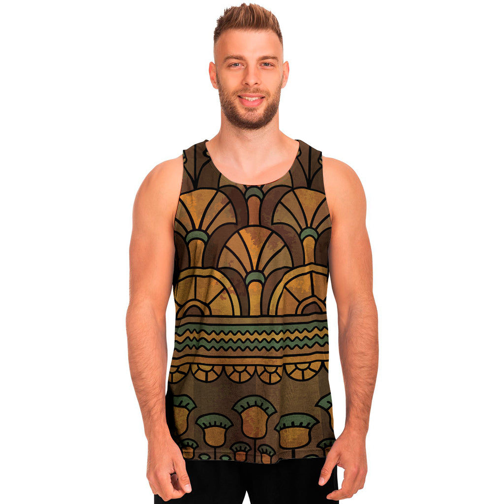 Egyptian Ethnic Pattern Print Men's Tank Top