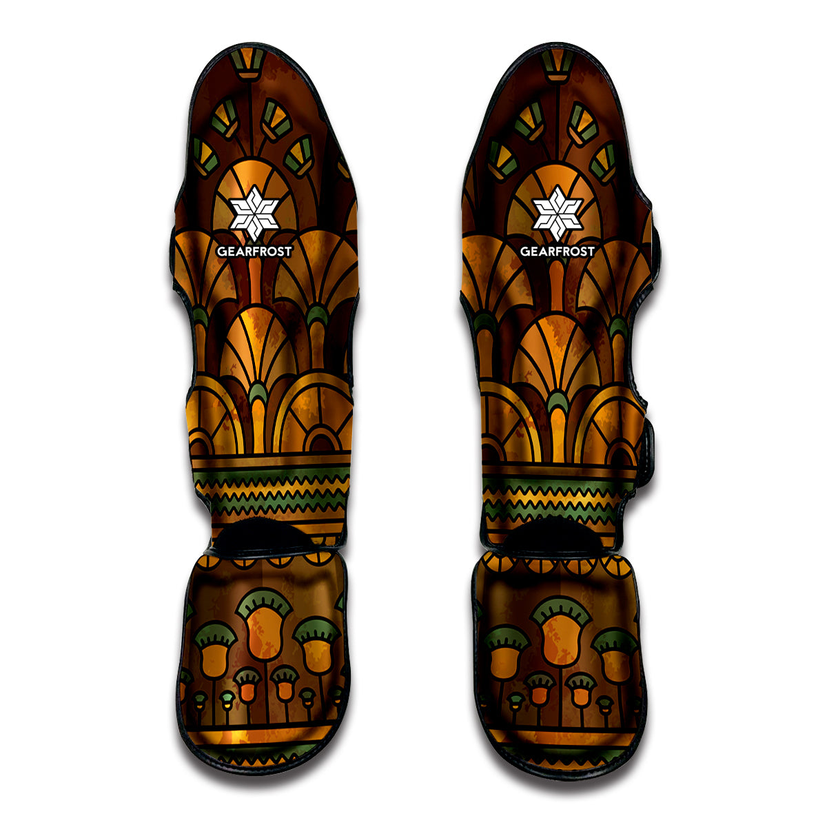 Egyptian Ethnic Pattern Print Muay Thai Shin Guards