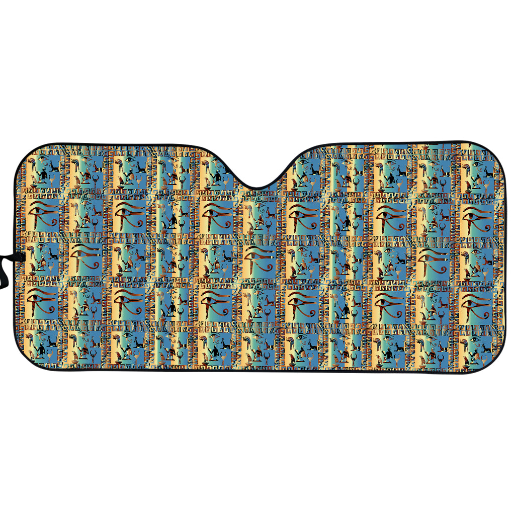 Egyptian Eye Of Horus Pattern Print Car Sun Shade