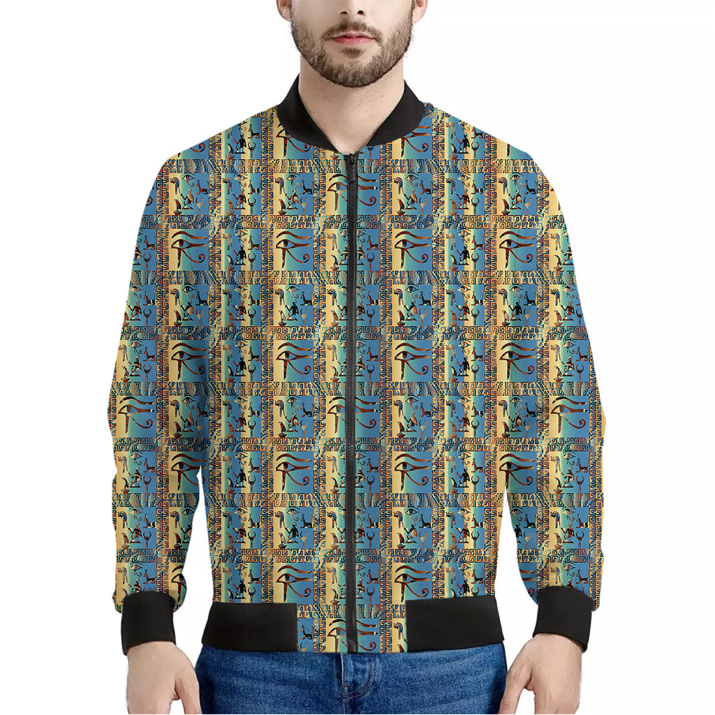 Egyptian Eye Of Horus Pattern Print Men's Bomber Jacket