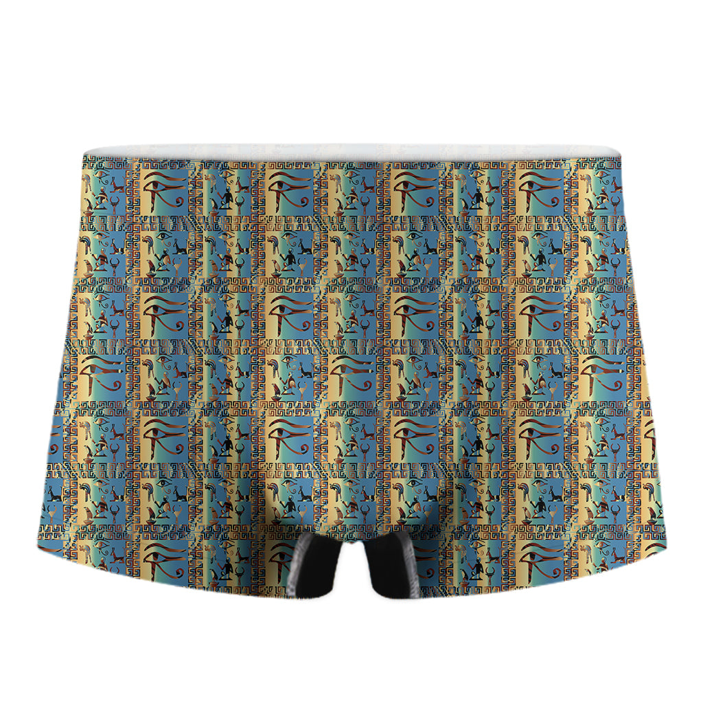 Egyptian Eye Of Horus Pattern Print Men's Boxer Briefs