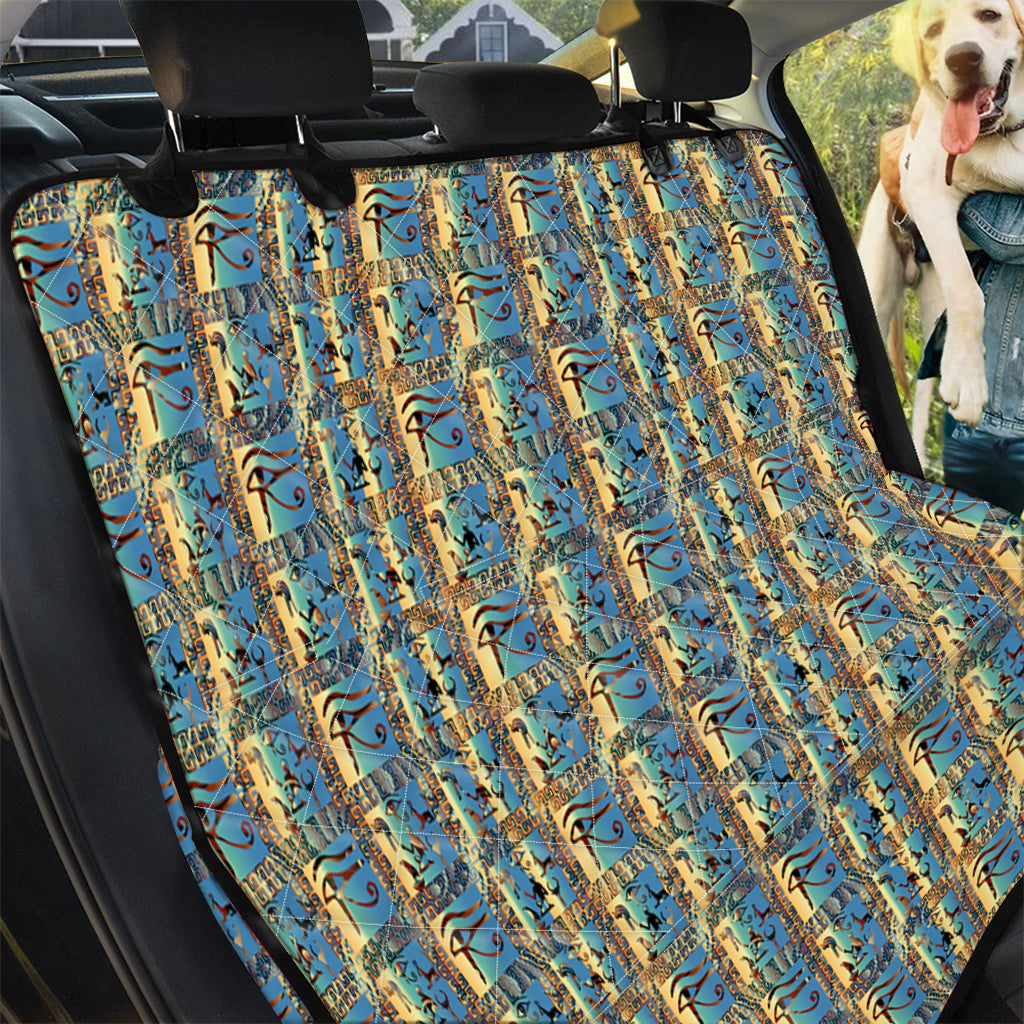 Egyptian Eye Of Horus Pattern Print Pet Car Back Seat Cover