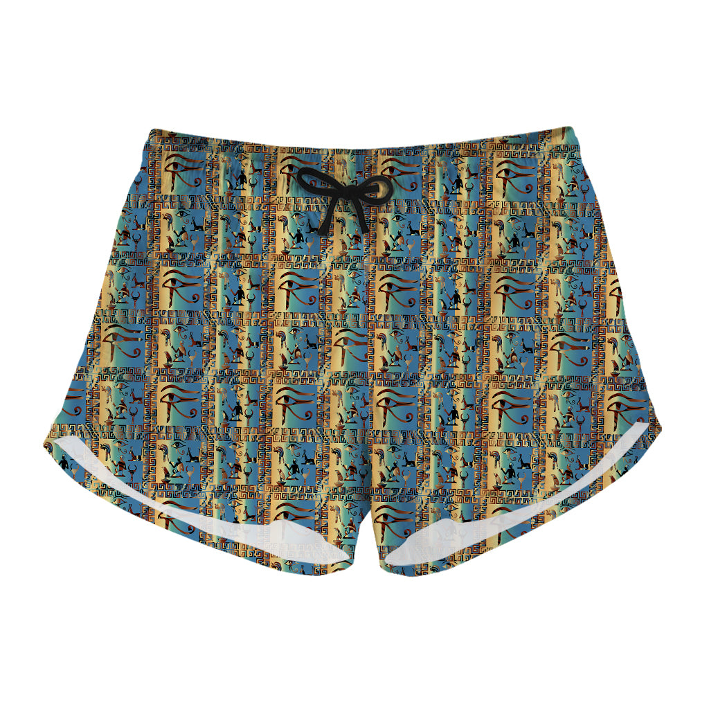 Egyptian Eye Of Horus Pattern Print Women's Shorts