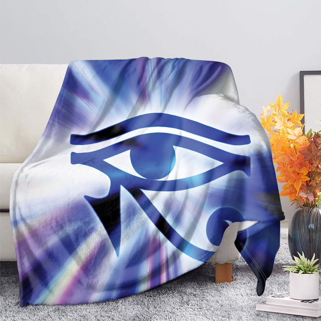 Egyptian Eye Of Horus Print Blanket