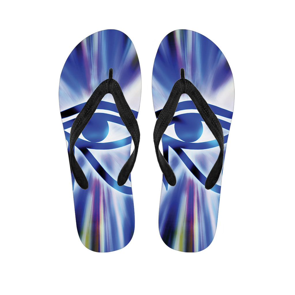 Egyptian Eye Of Horus Print Flip Flops