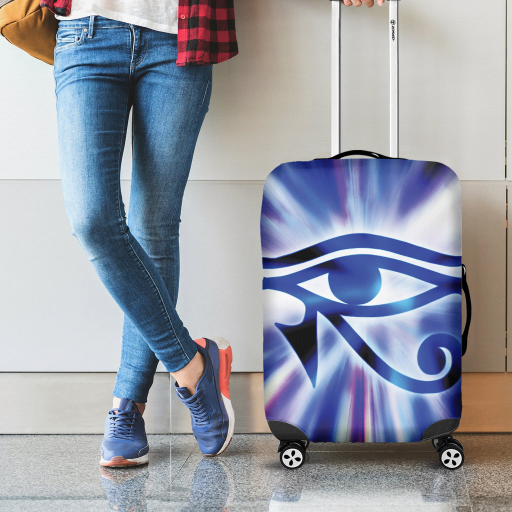 Egyptian Eye Of Horus Print Luggage Cover