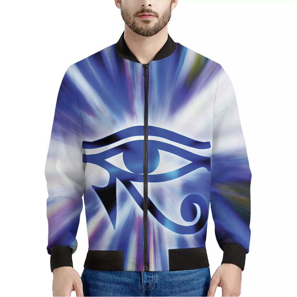 Egyptian Eye Of Horus Print Men's Bomber Jacket