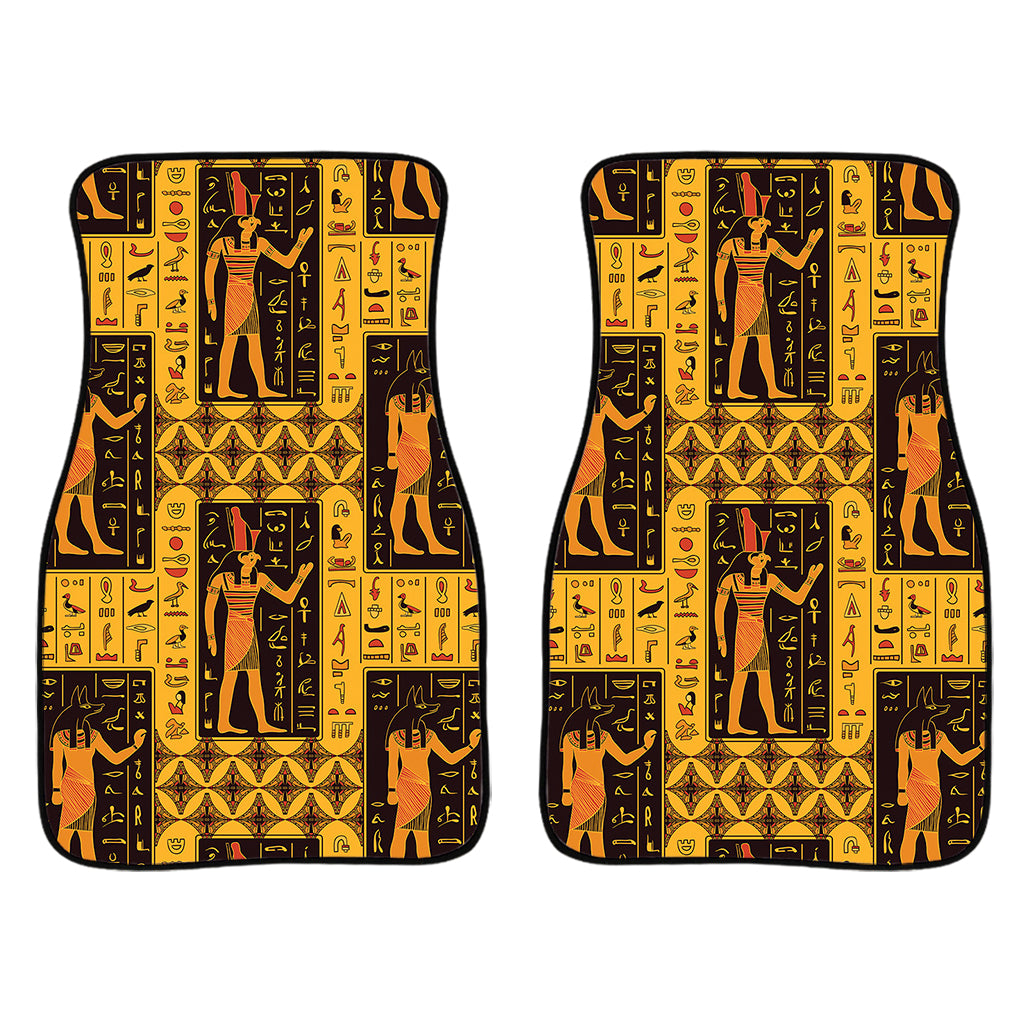 Egyptian Gods And Hieroglyphs Print Front Car Floor Mats