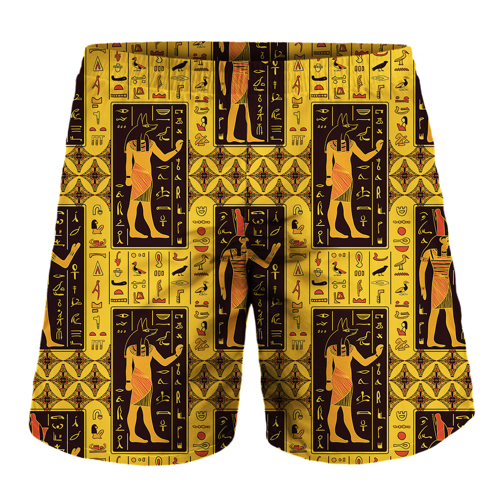 Egyptian Gods And Hieroglyphs Print Men's Shorts