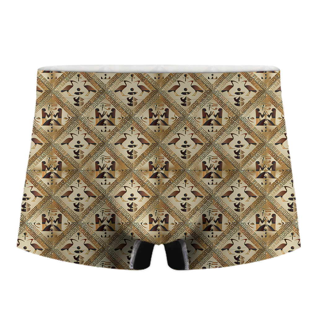 Egyptian Hieroglyphs Pattern Print Men's Boxer Briefs