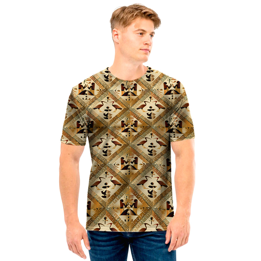 Egyptian Hieroglyphs Pattern Print Men's T-Shirt