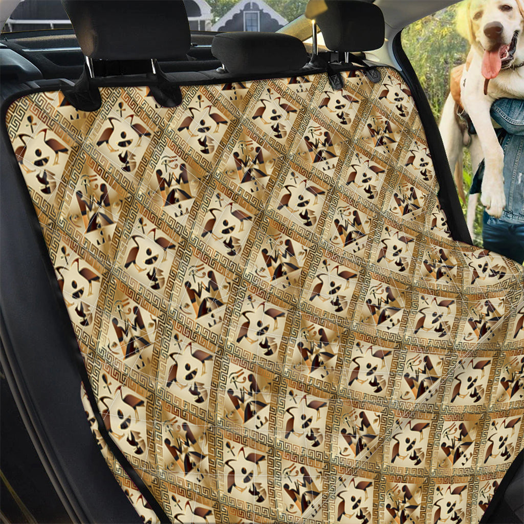 Egyptian Hieroglyphs Pattern Print Pet Car Back Seat Cover